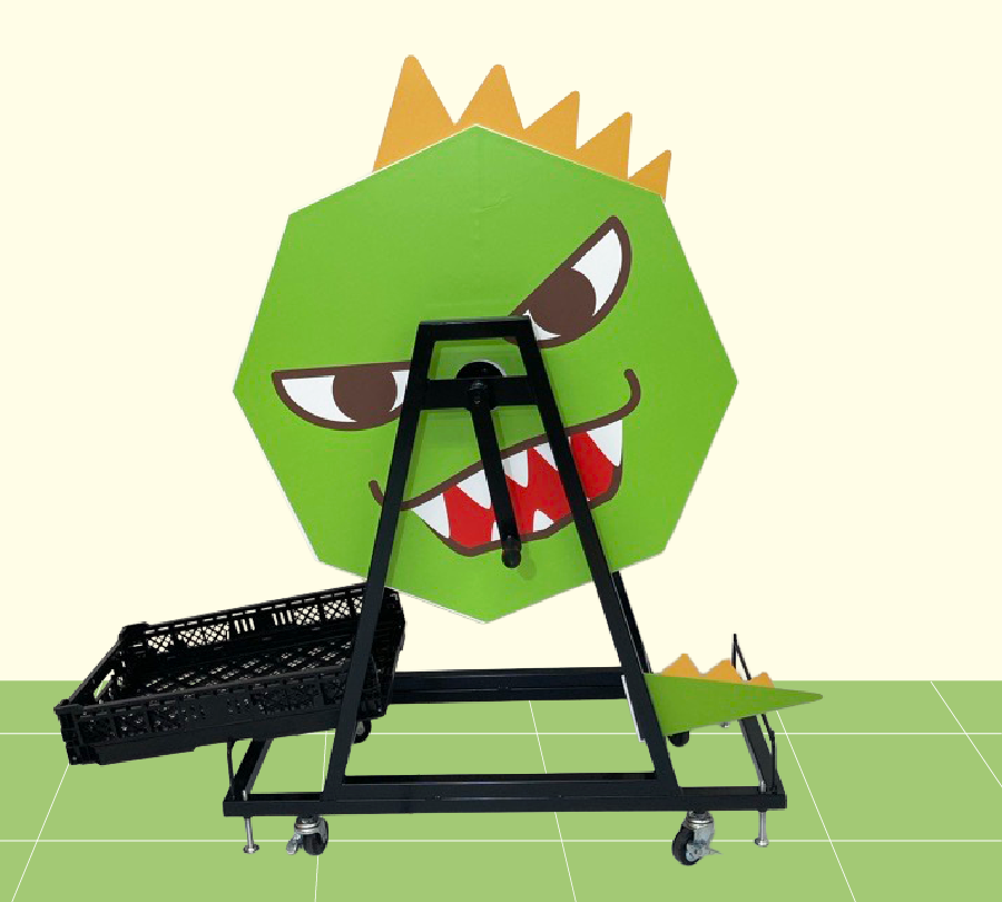 ジャンボガラポン ペタッと装飾【がらっぽ】恐竜設置イメージ