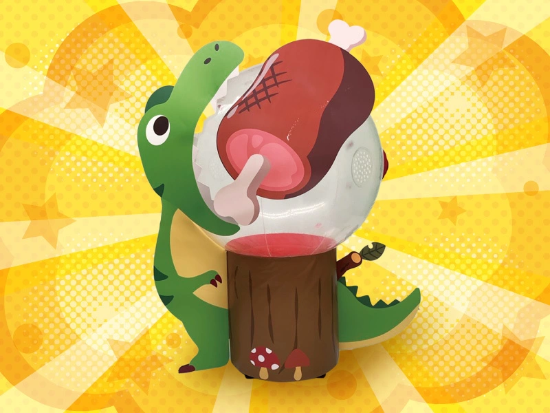 恐竜キャッチイベント　エアー抽選器本体恐竜装飾