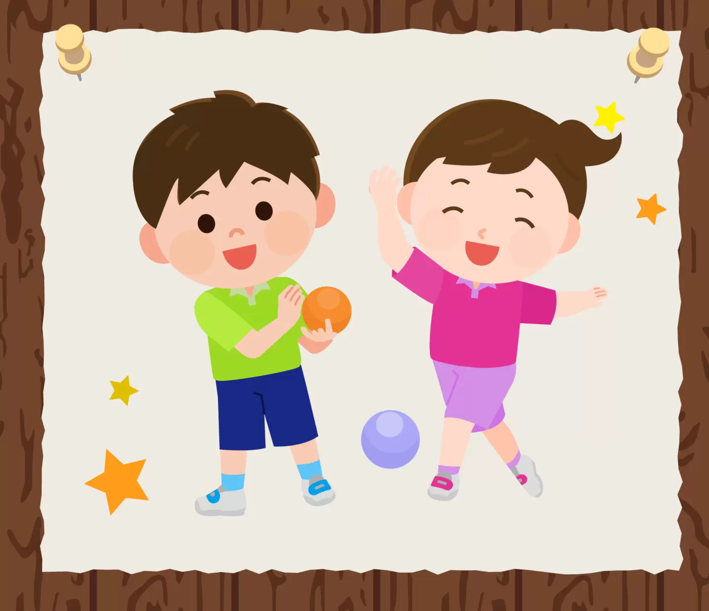 木の巨匠シリーズ_色合わせパーティー　イメージイラスト