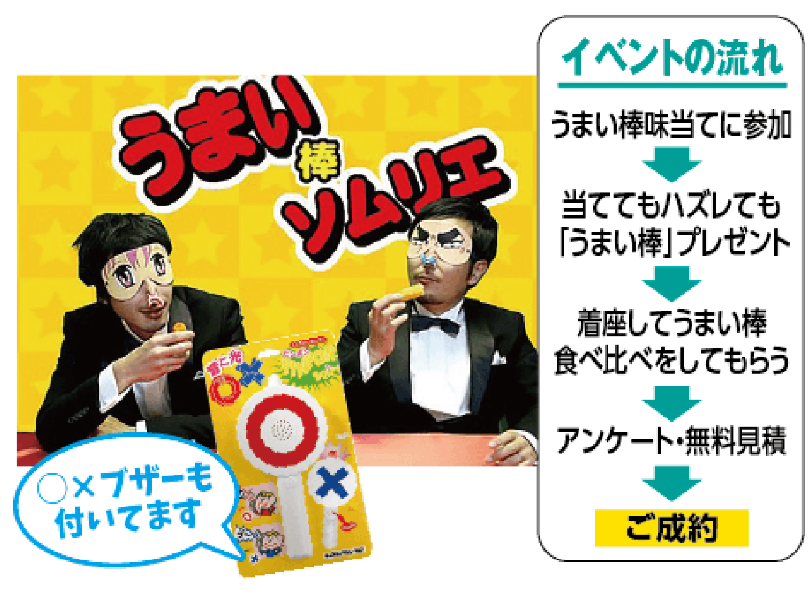 うまい棒食べ比べイベント イベントの流れ