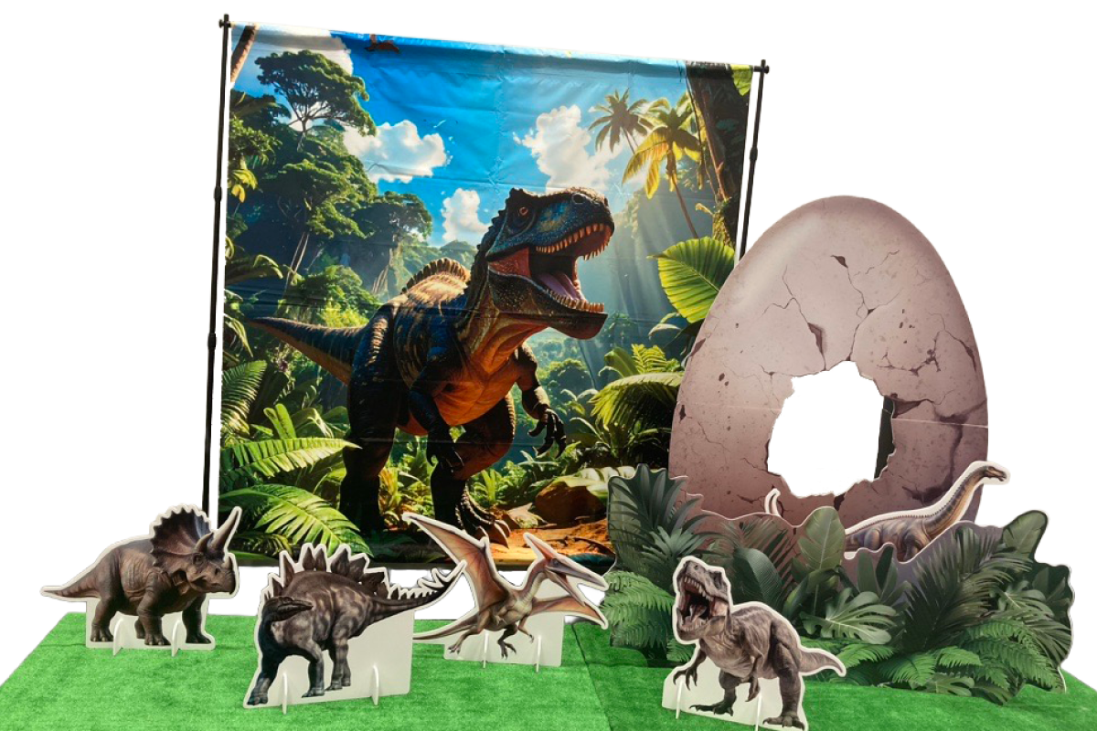 恐竜フォトスポットセット　設置イメージ